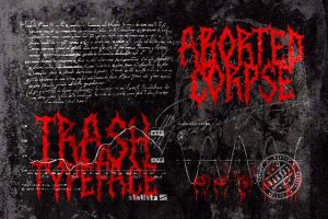 Aborted Corpse — Thrash Typeface