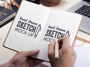 Hand-Drawn Sketch Mock-Up 2