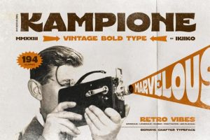 Kampione — Vintage Bold Type
