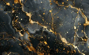 10 Abstract Gold & Black Marble Texture