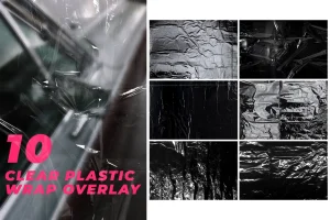 10 Clear Plastic Wrap Overlays