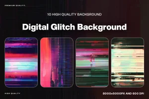 10 Digital Glitch Background