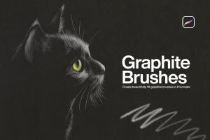 10 Graphite Brushes Procreate