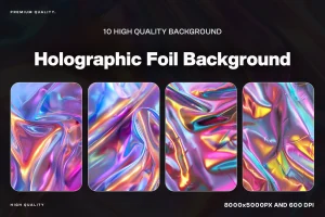 10 Holographic Foil Background