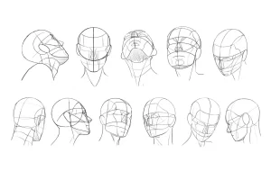 10 Portrait Guide Stamps Procreate