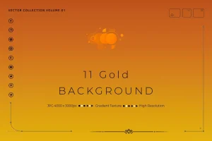 11 Gold Gradients Backgrounds