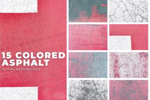 15 Colored Asphalt Road Texture Backgrounds