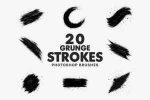 20 Grunge Strokes Brushes