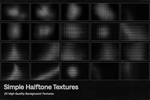 20 Simple Halftone Textures