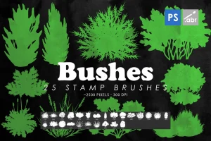25 Bush Photoshop Stamp Brushes