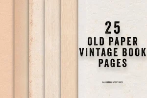 25 Old Paper Book Pages Sheets Texture Background