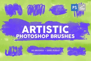 30 Artistic Photoshop Stamp Brushes Vol.1