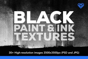 30 Black Paint and Ink Textures