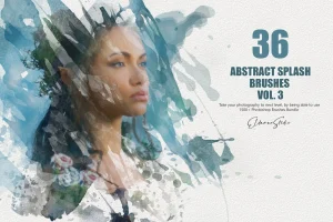 36 Abstract Splash Brushes – Vol. 3