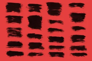 36 Short Ink Strokes Photoshop Stamp Brushes