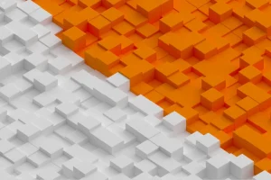 3D Cubes Backgrounds – Orange And White