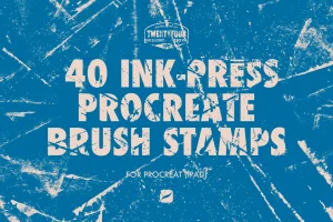 40 Ink Press Stamps – Procreate Brush