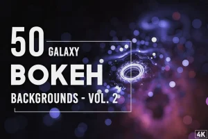 50 Galaxy Bokeh Backgrounds – Vol. 2