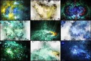 50 Watercolor Galaxy Backgrounds