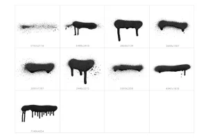 69 Stroke Spray Shapes