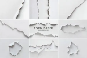 9 Ripped Paper Texture Backgrounds