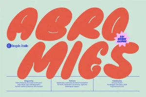 Abromies – Bold Fat Bubble Logo Branding Font