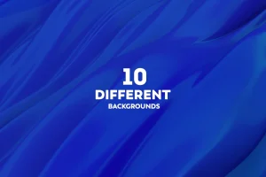 Abstract 3D Wavy Backgrounds – Blue Color