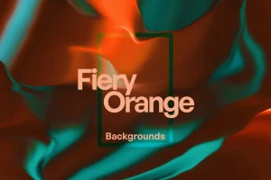 Abstract Fiery Orange 3D Liquid Backgrounds