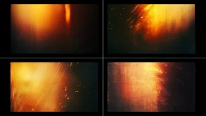 Abstract Film Orange Light Overlay