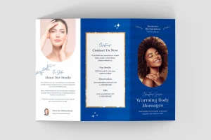 Aesthetic Beauty Salon Brochure Tri-Fold Template