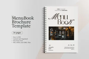 Aesthetic Menu Book Template
