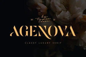 Agenova – Modern Luxury Bold Stencil Serif
