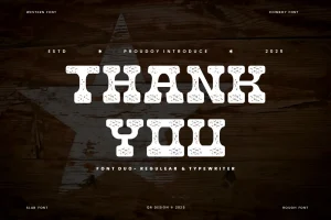 Americ Klower – Western & Rought Font