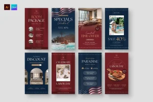 American Social Media Templates