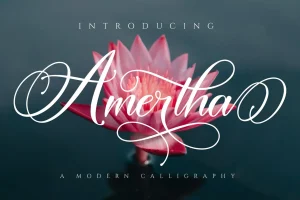 Amertha_a modern calligraphy font
