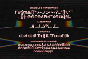 Avaluna – Glitch Display Font