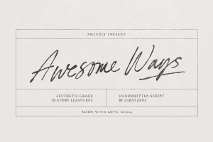 Awesome Ways – Ligature Script