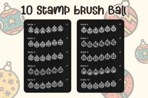 Ballie – 10 Ball Stamp Brushes