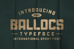 BALLOCS SPORT TYPEFACE