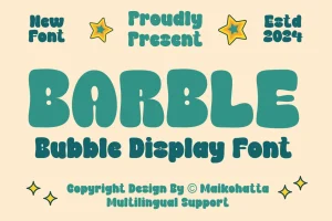 Barble – Bubble Display Font