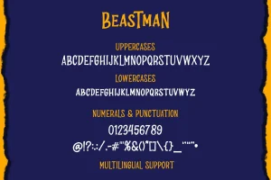 Beastman – Fantasy Horror Font