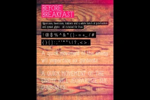 Before Breakfast font
