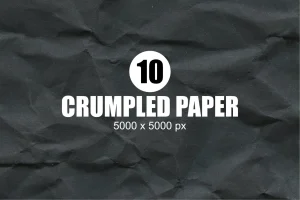 Black Crumpled Paper Textures