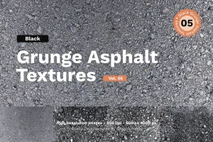 Black Grunge Asphalt Textures – Vol.05