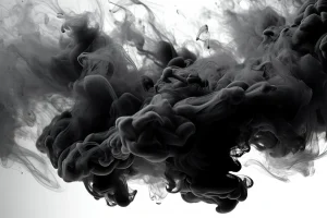 Black Smoke On white background