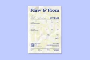 Blue Cream Beige Flow & From Invoice | 002