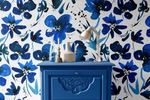 Blue Painted Flowers