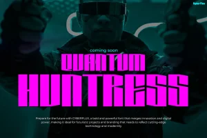 Bold Techno Display Font – Cyberflux