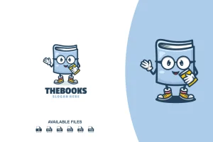Book Mascot Logo