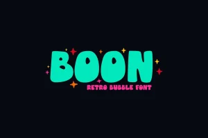 Boon Retro Bubble Font